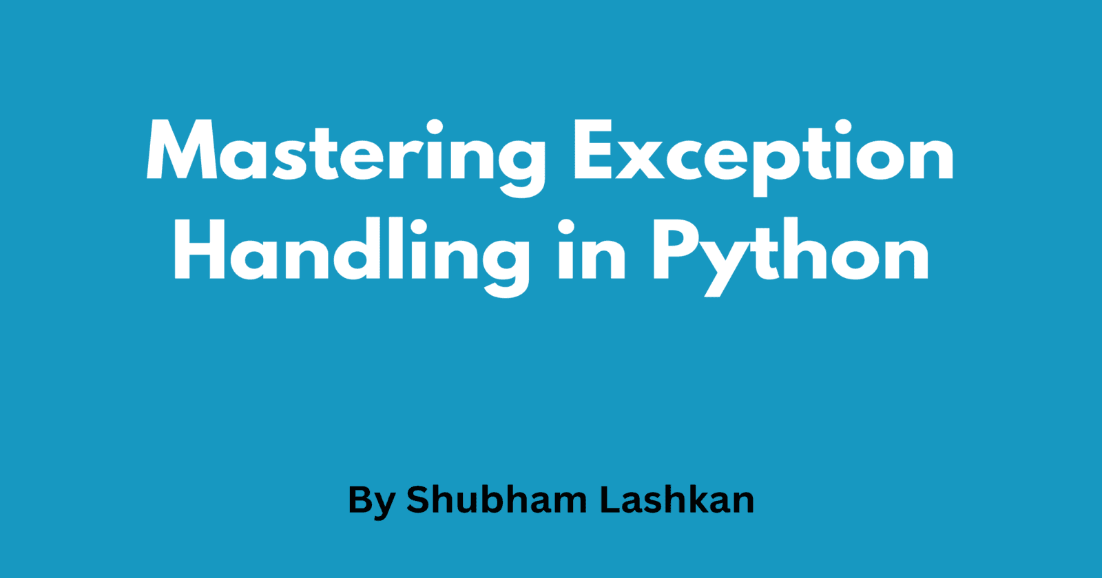Exception Handling in Python